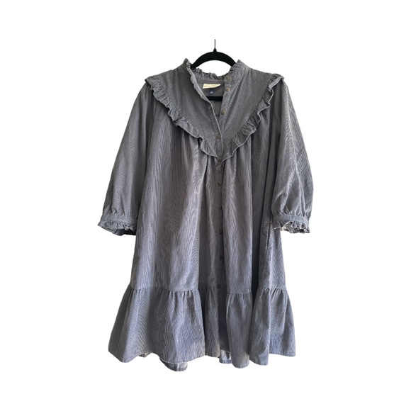 Target - Universal Thread - Pilcro - Button Down - Blue Corduroy - Tiered Dress - Picture 1 of 4